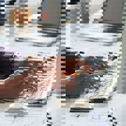 Typing On Keyboard