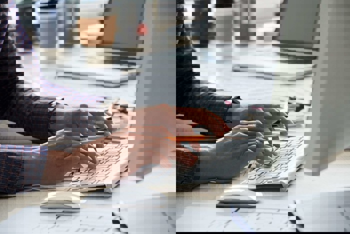 Typing On Keyboard